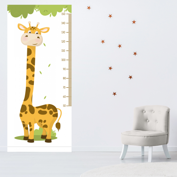 Stickers Toise Pour Mesure Enfant - Girafe