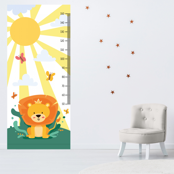 Stickers Toise Pour Mesure Enfant - Lion