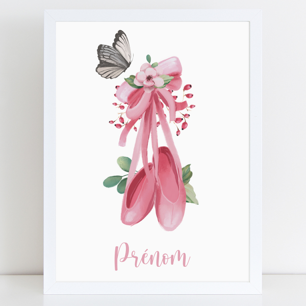 Affiche / Poster Prénom - Ballerines danseuses