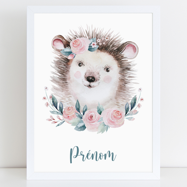 Affiche / Poster Prénom - Hérisson
