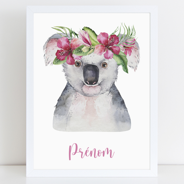Affiche / Poster Prénom - Koala