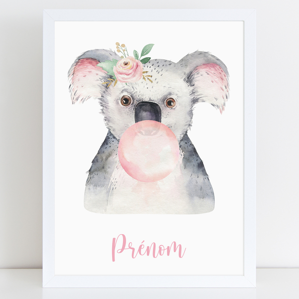 Affiche / Poster Prénom - Koala