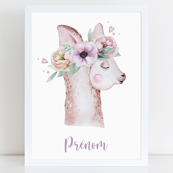 Affiche / Poster Prénom - Lama