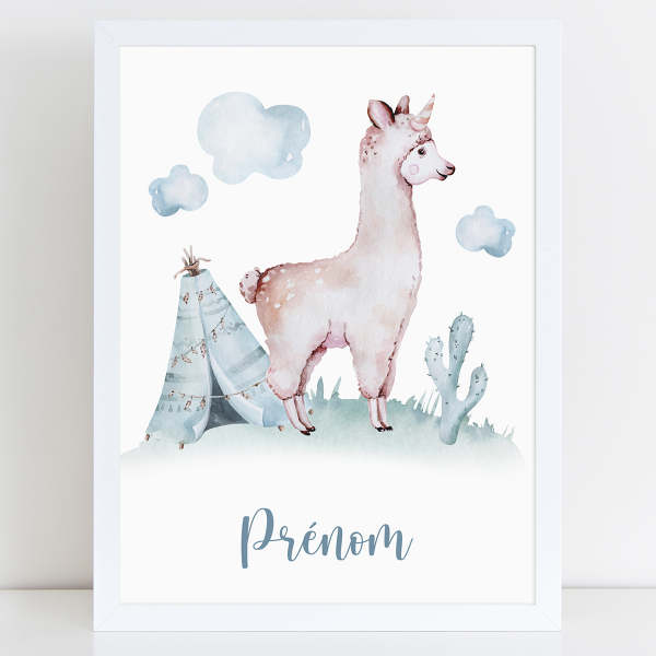 Affiche / Poster Prénom - Lama