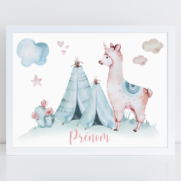 Affiche / Poster Prénom - Lama
