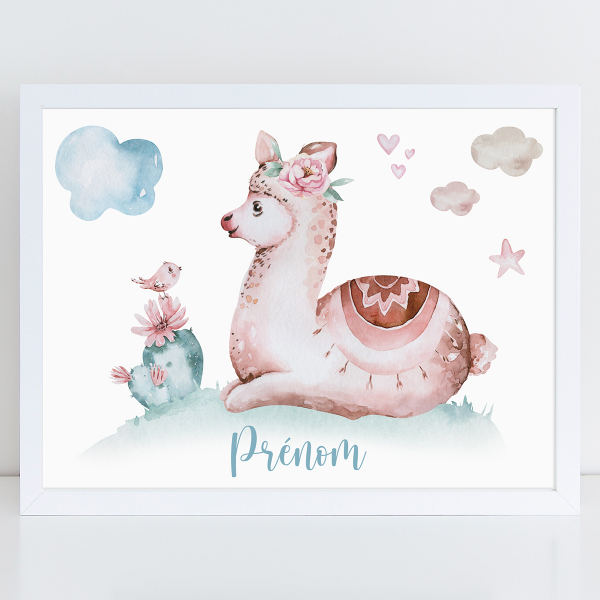 Affiche / Poster Prénom - Lama