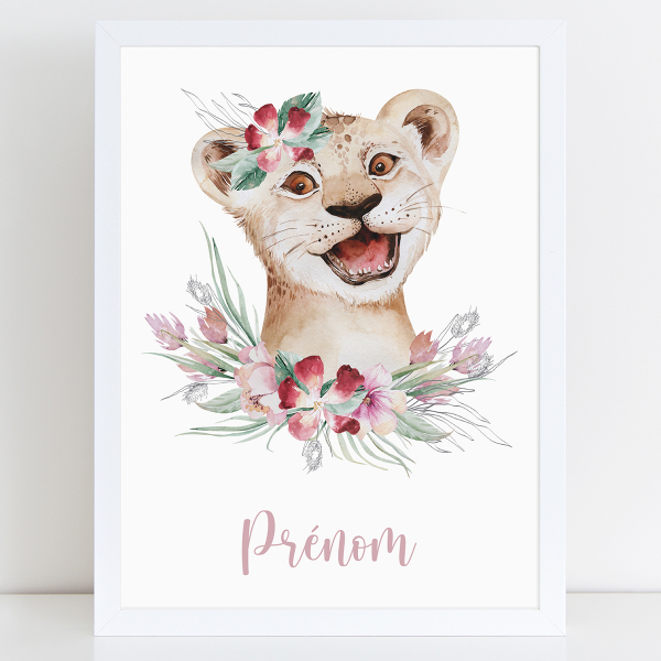 Affiche / Poster Prénom - Lionceau