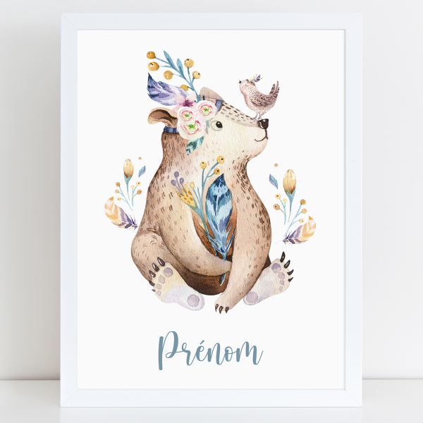 Affiche / Poster Prénom - Ours