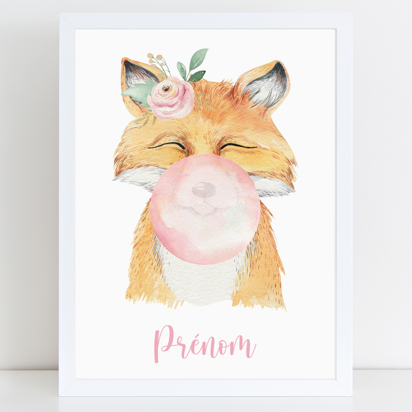 Affiche / Poster Prénom - Renard