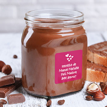 Autocollants carrés 4 lignes