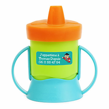 Autocollants rectangulaires 3 lignes