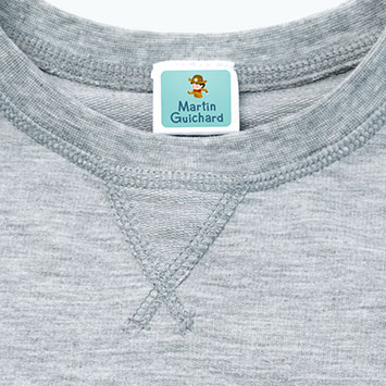 Étiquettes autocollantes vêtements rectangulaires