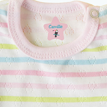 Étiquettes thermocollantes vêtements étoiles