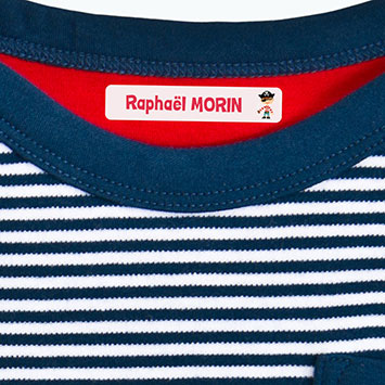 Étiquettes thermocollantes vêtements rectangulaires