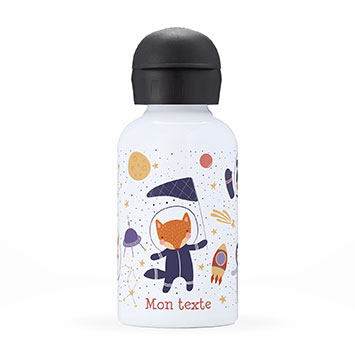 Gourde isotherme personnalisée enfant - Animaux astronautes