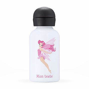 Gourde isotherme personnalisée enfant - Fée rose