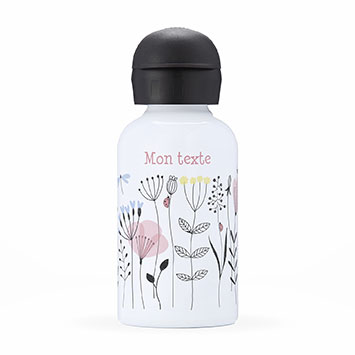 Gourde isotherme personnalisée enfant - Fleurs