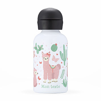 Gourde isotherme personnalisée enfant - Lamas