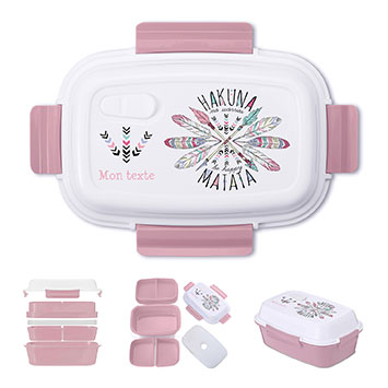 Lunch box bento isotherme personnalisée enfant - Hakuna matata