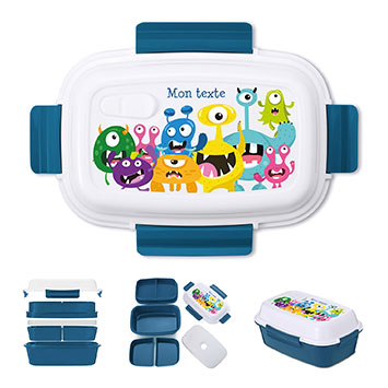 Lunch box bento isotherme personnalisée enfant - Petits Monstres