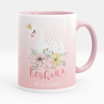 Mug - Tasse personnalisée - Cygne Be the Queen
