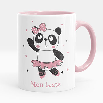 Mug - Tasse personnalisée - Danseuse panda coeurs