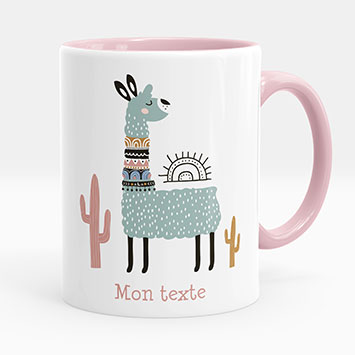 Mug - Tasse personnalisée - Lama cactus