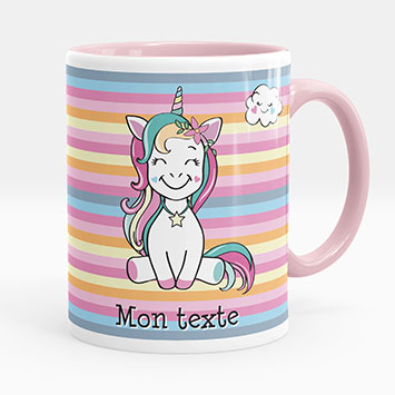 Mug - Tasse personnalisée - Licorne smile