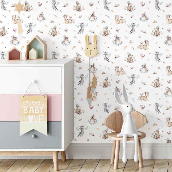 Papier peint intissé - Animaux de la forêt