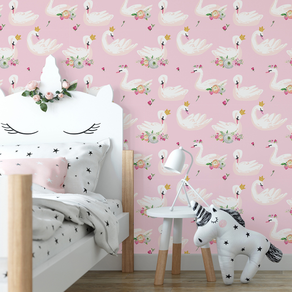 Papier peint intissé - Cygnes