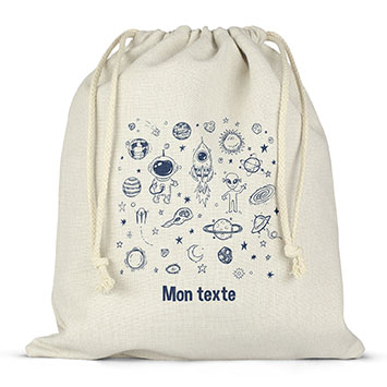 Sac lunch box à ficelles personnalisé - Galaxie