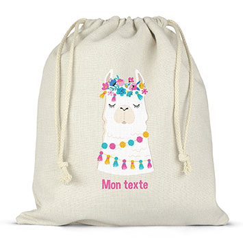 Sac lunch box à ficelles personnalisé - Lama