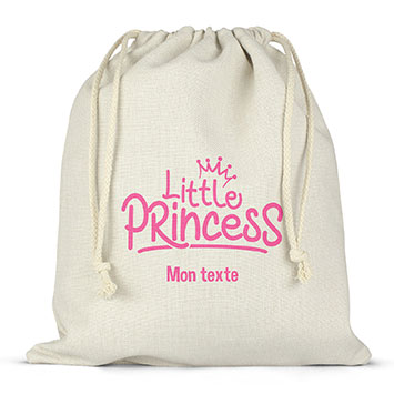 Sac lunch box à ficelles personnalisé - Little Princess