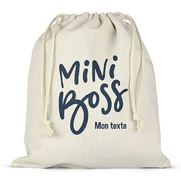Sac lunch box à ficelles personnalisé - Mini Boss