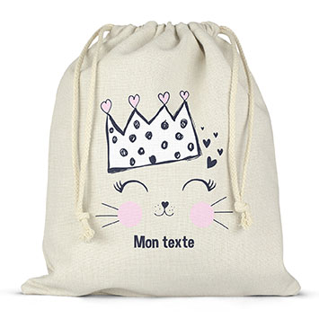 Sac lunch box à ficelles personnalisé - Reine des chats