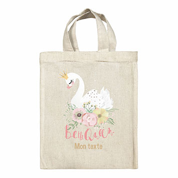 Sac Tote bag lunch box personnalisé - Cygne Be the queen