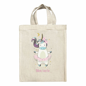 Sac Tote bag lunch box personnalisé - Danseuse licorne