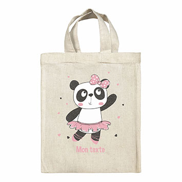 Sac Tote bag lunch box personnalisé - Danseuse panda