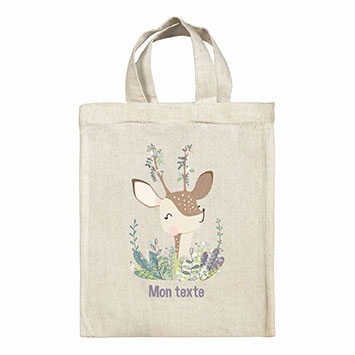 Sac Tote bag lunch box personnalisé - Faon