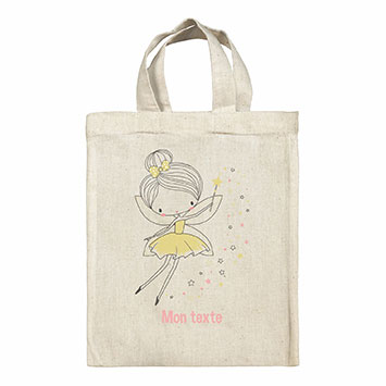 Sac Tote bag lunch box personnalisé - Fée étoiles