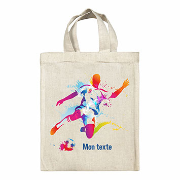 Sac Tote bag lunch box personnalisé - Footballeur