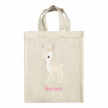 Sac Tote bag lunch box personnalisé - Jolie Faon