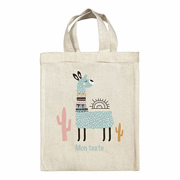 Sac Tote bag lunch box personnalisé - Lama cactus