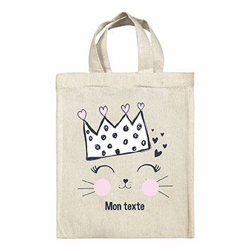 Sac Tote bag lunch box personnalisé - Reine des chats