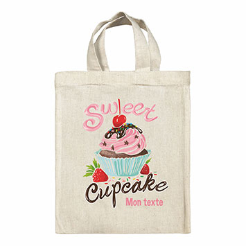 Sac Tote bag lunch box personnalisé - Sweet Cupcake