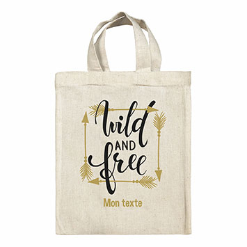 Sac Tote bag lunch box personnalisé - Wild and Free