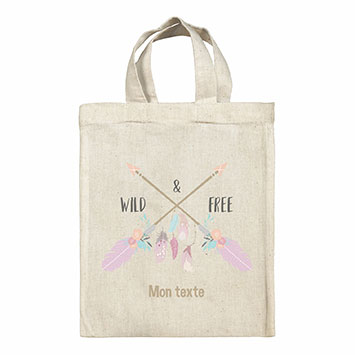 Sac Tote bag lunch box personnalisé - Wild & Free