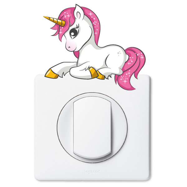 Sticker Interrupteur Lapinou - Déco Murale Mignonne - 11x10 Cm - Fabriqué En France
