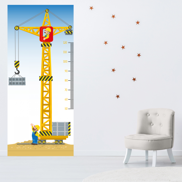 Stickers Toise Pour Mesure Enfant - Construction