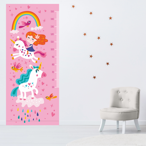 Stickers Toise Pour Mesure Enfant - Licornes